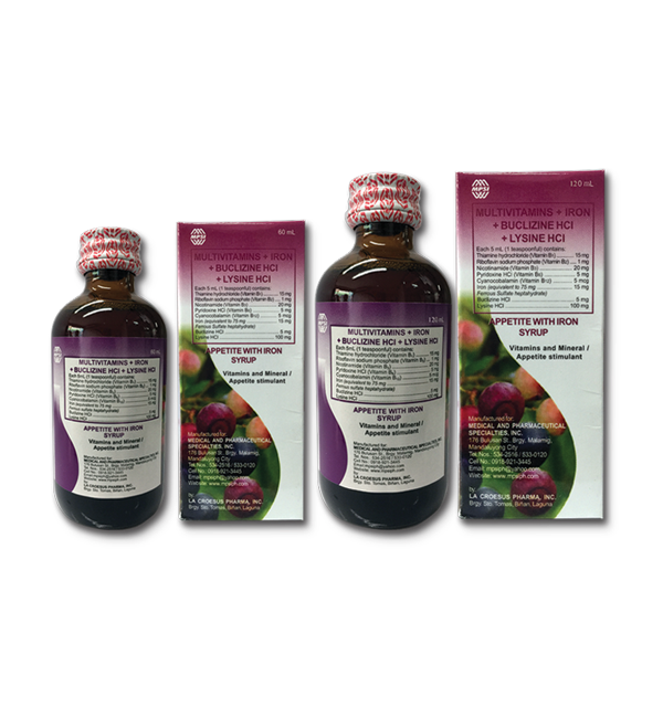 Product Highlight - Multivitamins + Iron + Buclizine HCl + Lysine HCl (Appetite with Iron)