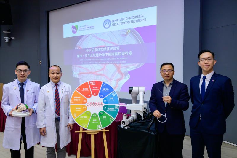 From left:  Dr Bonaventure Yiu-Ming Ip, Prof Thomas Wai-Hong Leung, Prof Li Zhang, Prof Tony Kai-Fung Chan