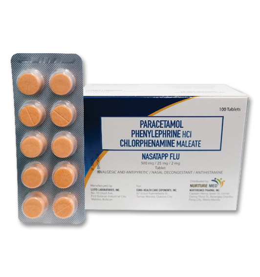 Product Highlight - Paracetamol, phenylephrine HCl, chlorphenamine maleate (Nasatapp Flu)