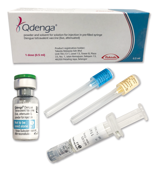 Dengue tetravalent vaccine (live, attenuated) 0.5 mL powder for solution for injection